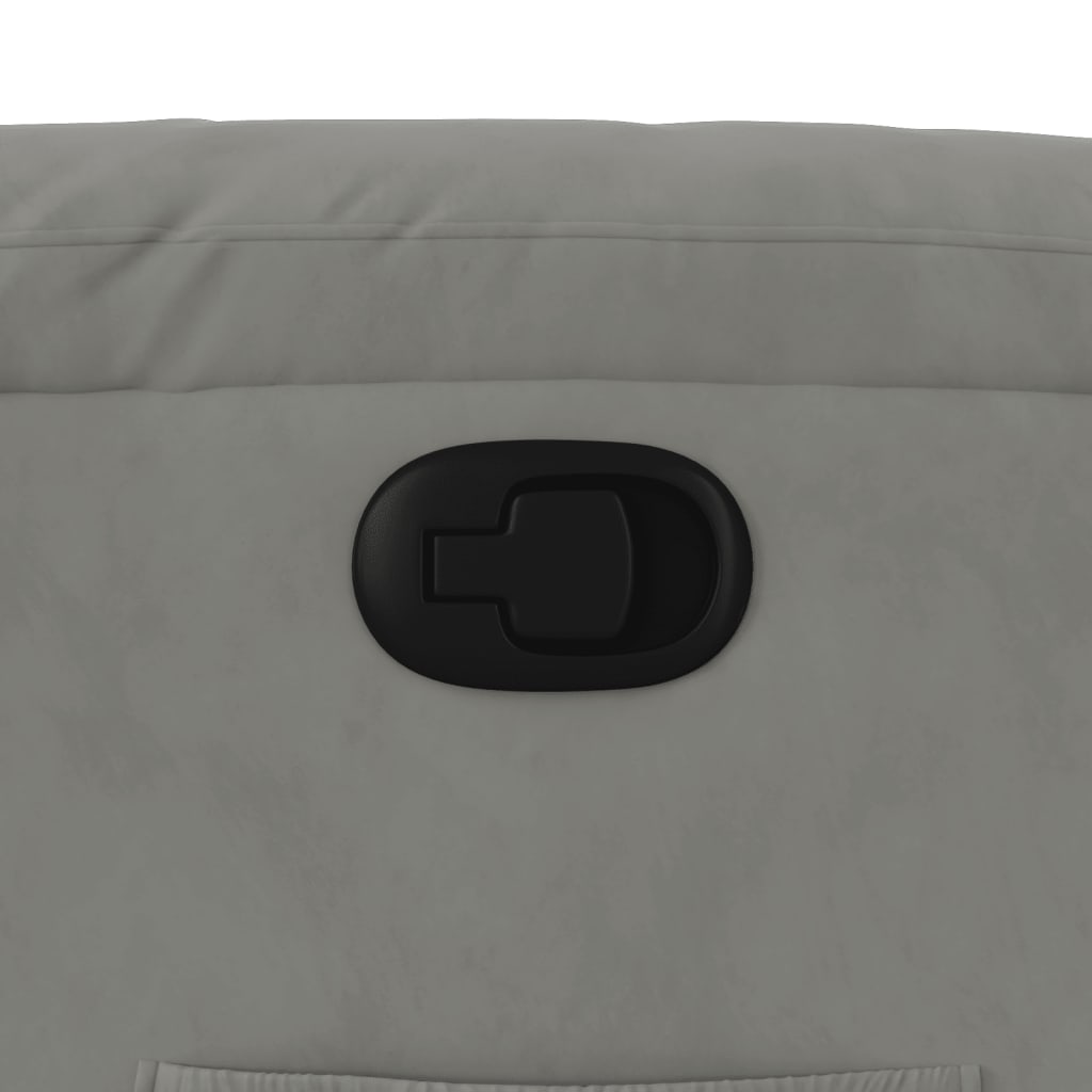 Fauteuil inclinable gris clair tissu microfibre