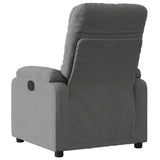 Fauteuil inclinable gris foncé tissu microfibre
