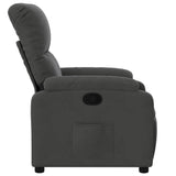 Fauteuil inclinable gris foncé tissu microfibre