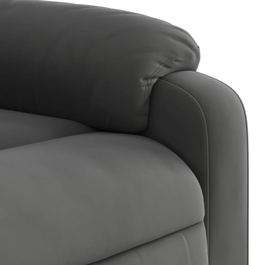 Fauteuil inclinable gris foncé tissu microfibre