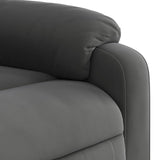 Fauteuil inclinable gris foncé tissu microfibre