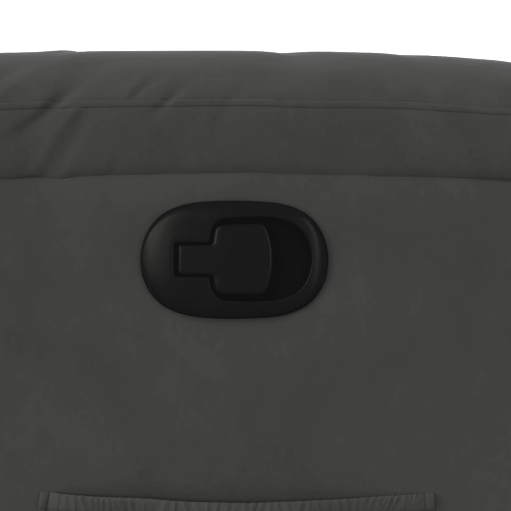 Fauteuil inclinable gris foncé tissu microfibre