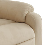 Fauteuil inclinable crème tissu microfibre