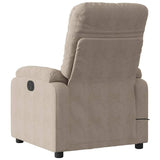 Fauteuil inclinable de massage taupe tissu microfibre