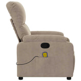 Fauteuil inclinable de massage taupe tissu microfibre
