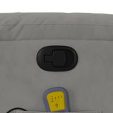 Fauteuil inclinable de massage gris clair tissu microfibre