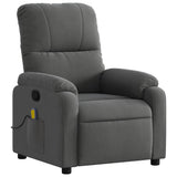 Fauteuil inclinable de massage gris foncé tissu microfibre