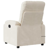 Fauteuil inclinable de massage beige tissu microfibre