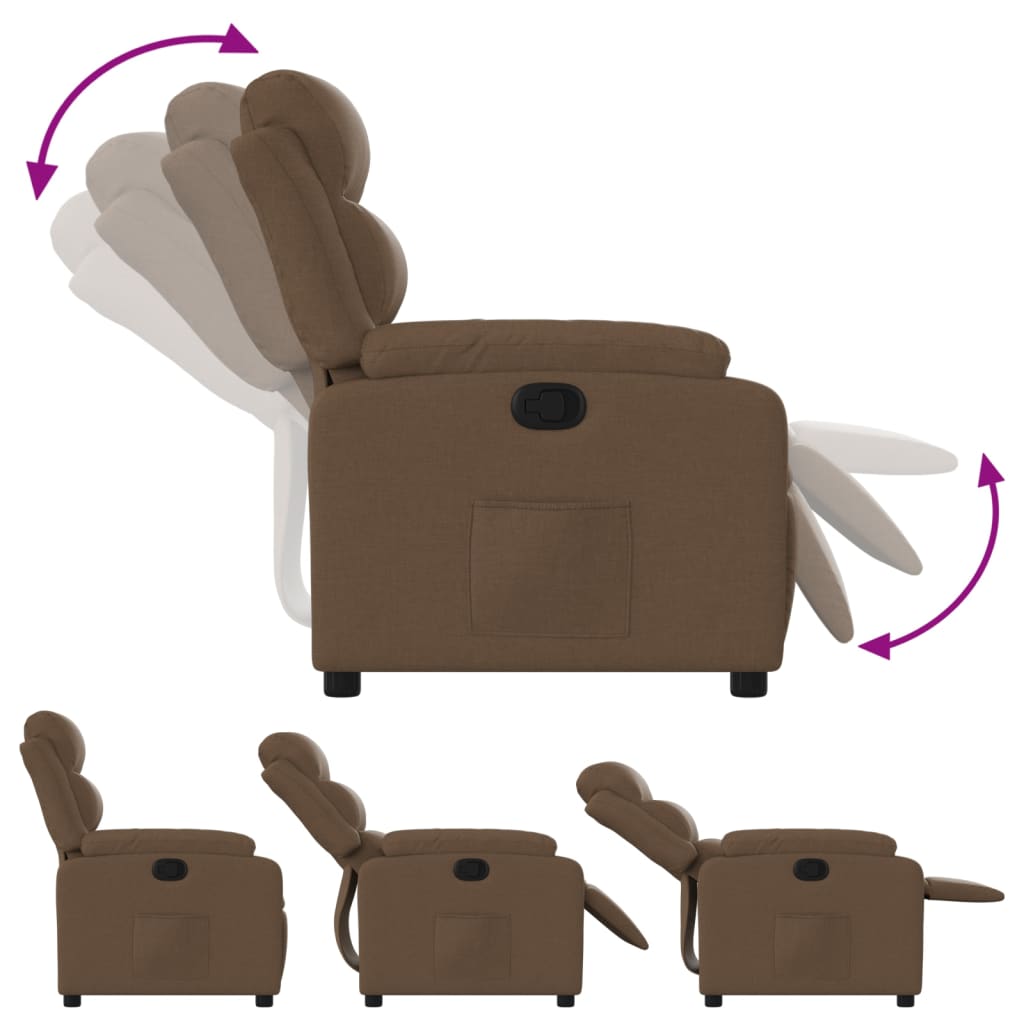Fauteuil inclinable Marron Tissu