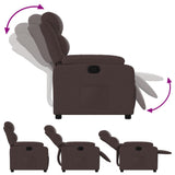Fauteuil inclinable Marron foncé Tissu