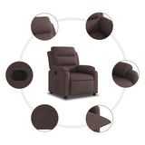 Fauteuil inclinable Marron foncé Tissu