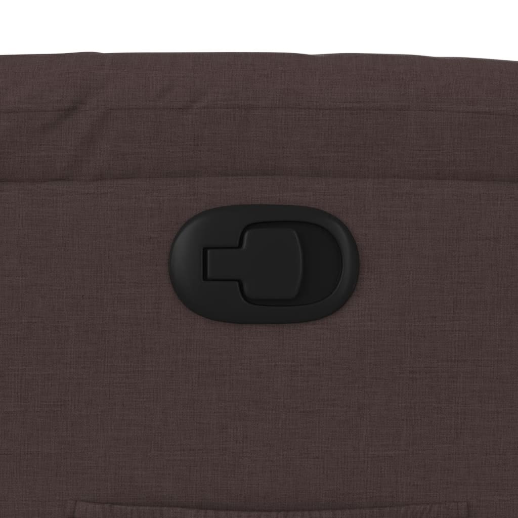 Fauteuil inclinable Marron foncé Tissu