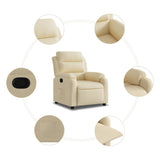 Fauteuil inclinable Crème Tissu