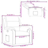 Fauteuil inclinable Crème Tissu