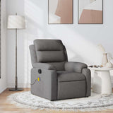 Fauteuil de massage inclinable Gris foncé Tissu