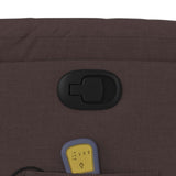 Fauteuil de massage inclinable Marron foncé Tissu