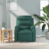 Fauteuil de massage inclinable Vert foncé Tissu