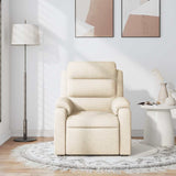 Fauteuil de massage inclinable Crème Tissu