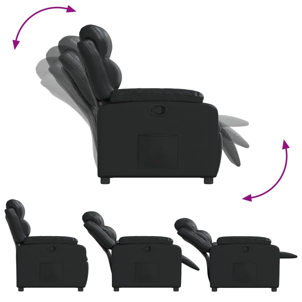 Fauteuil inclinable Noir Similicuir