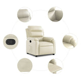 Fauteuil inclinable Crème Similicuir