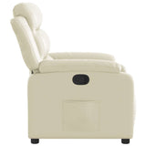 Fauteuil inclinable Crème Similicuir