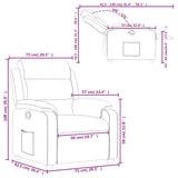 Fauteuil inclinable Crème Similicuir