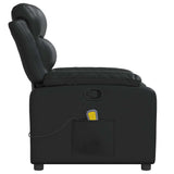 Fauteuil de massage inclinable Noir Similicuir
