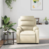 Fauteuil inclinable de massage Crème Similicuir