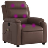 Fauteuil de massage inclinable Marron Similicuir