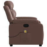 Fauteuil de massage inclinable Marron Similicuir