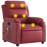 Fauteuil de massage inclinable Rouge bordeaux Similicuir