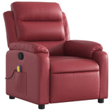 Fauteuil de massage inclinable Rouge bordeaux Similicuir