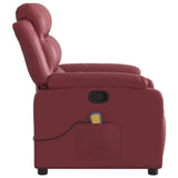 Fauteuil de massage inclinable Rouge bordeaux Similicuir