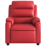 Fauteuil de massage inclinable rouge similicuir