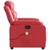 Fauteuil de massage inclinable rouge similicuir