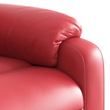 Fauteuil de massage inclinable rouge similicuir