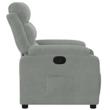 Fauteuil inclinable gris clair velours