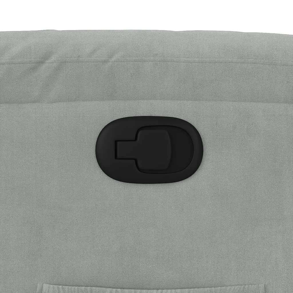 Fauteuil inclinable gris clair velours