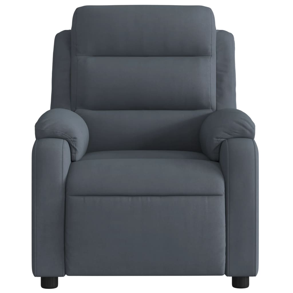 Fauteuil inclinable Gris foncé Velours