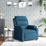 Fauteuil inclinable bleu velours