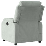 Fauteuil de massage inclinable gris clair velours