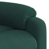 Fauteuil de massage inclinable vert foncé velours