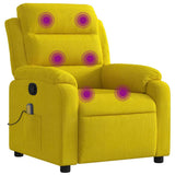 Fauteuil de massage inclinable jaune velours