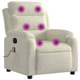 Fauteuil de massage inclinable crème velours