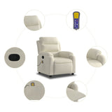 Fauteuil de massage inclinable crème velours