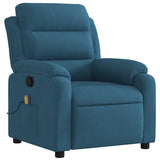 Fauteuil inclinable de massage bleu velours