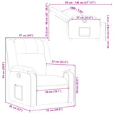Fauteuil inclinable Noir Similicuir