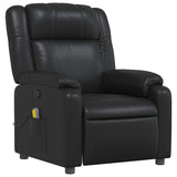 Fauteuil de massage inclinable Noir Similicuir