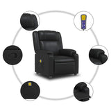 Fauteuil de massage inclinable Noir Similicuir