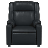 Fauteuil de massage inclinable Noir Similicuir